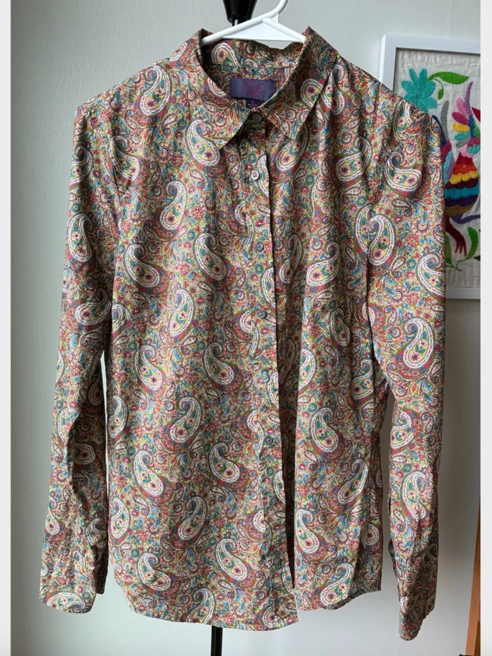 J. Crew Slim Perfect Shirt in Liberty Lee Manor Paisley - Size 8